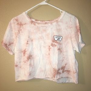 TIE DIE PINK VANS CROP TOP